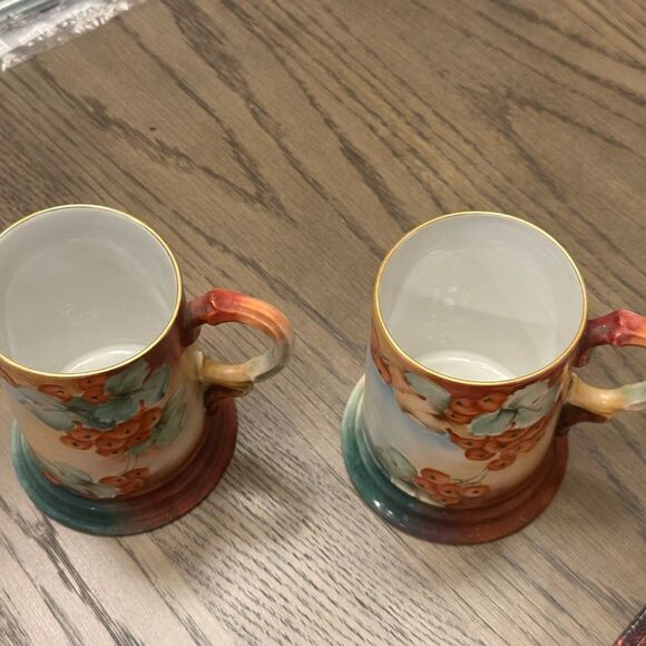 MZ Austria Hand Painted Mug Tankard Mug fancy berry mugs - Picture 8 of 11